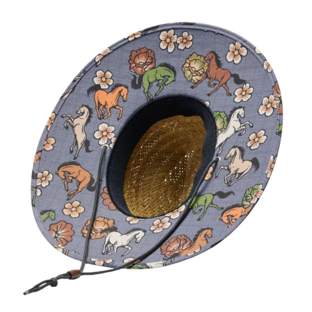 Hemlock Floral Broncos Signature Lifeguard Straw Hat